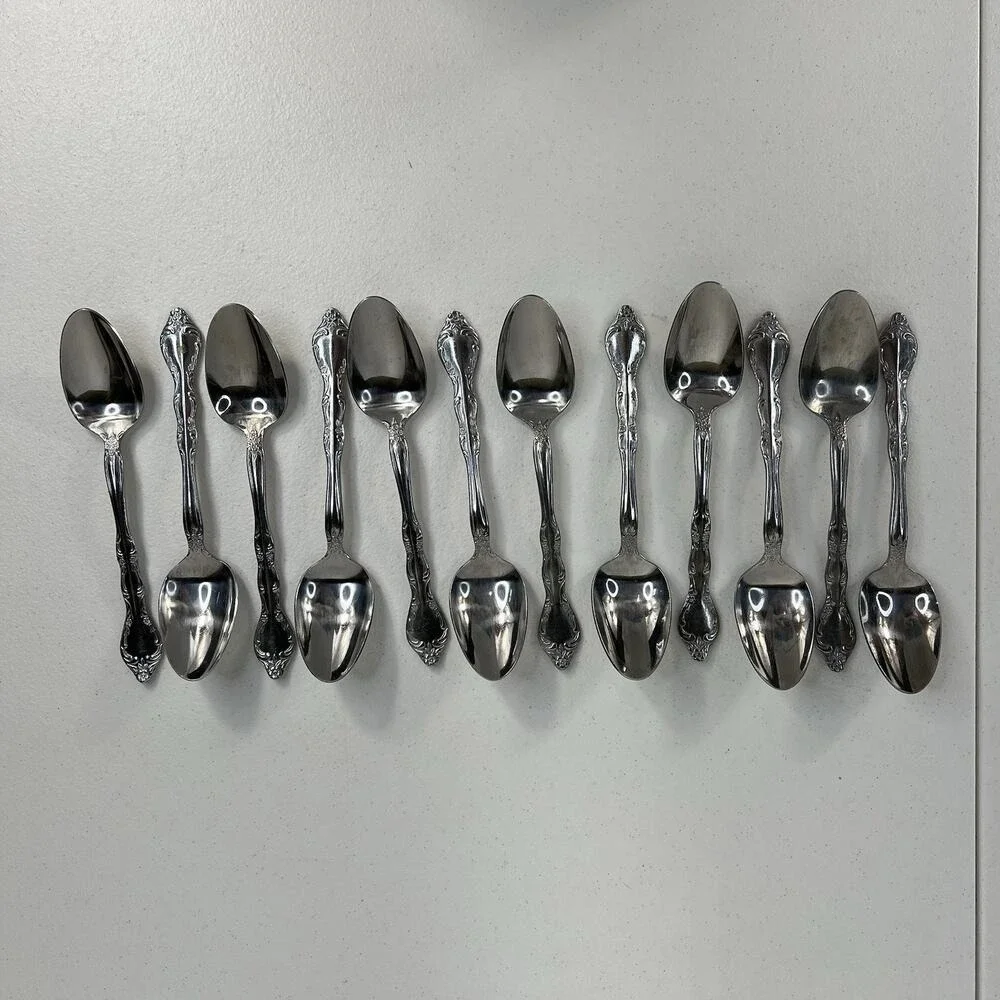 Michael Lloyd Lot Of‎ 12 Teaspoons Stainless Flatware Stainless Replacement
